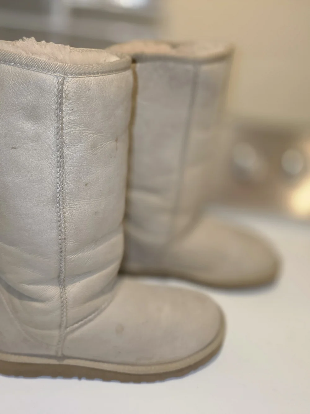 UGG Australia Classic Tall Shearling Boots - Cream
